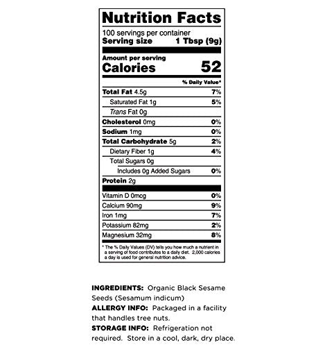Terrasoul Black Sesame Seeds gluten-free and vegan – safe for diverse diets.