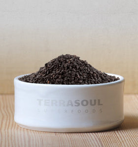 Terrasoul Black Sesame Seeds organic – certified and Non-GMO for trusted cooking.