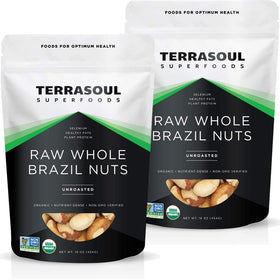 Terrasoul Superfoods Brazil nuts, raw 2 lb pack, organic and gluten-free snack.