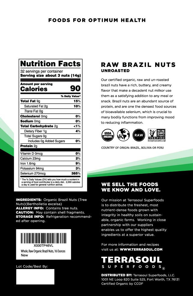 Terrasoul Brazil nuts close-up, raw and nutrient-dense for kitchen staples.