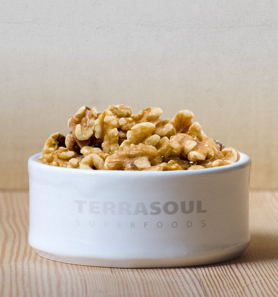 Terrasoul California-grown raw walnuts offer a rich nutty flavor for recipes.