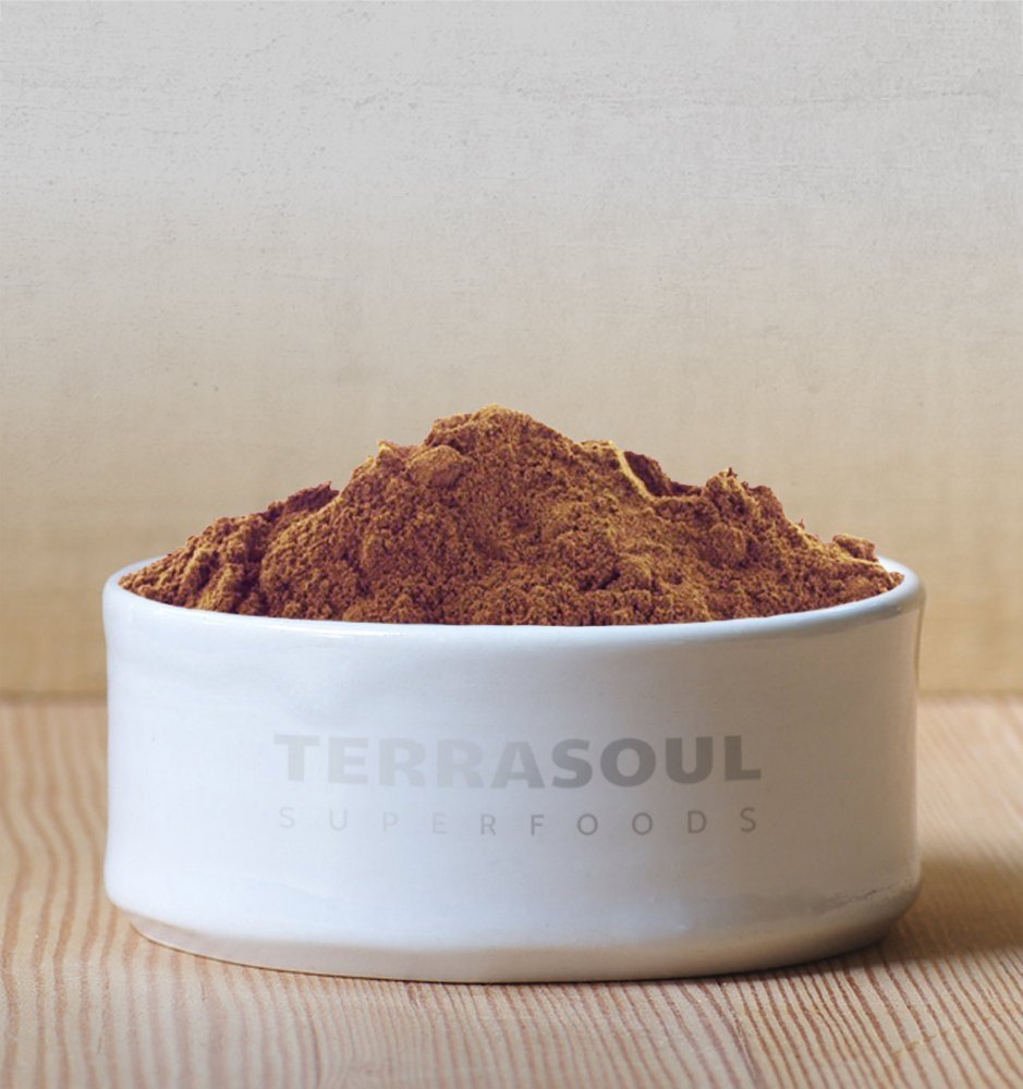 Terrasoul Carob Powder fine powder with scoop for easy measuring