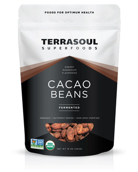 Terrasoul Criollo cacao beans ready for snacking and baking with rich flavor