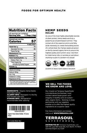 Terrasoul Hemp Seeds over a salad bowl showing nutty crunch and omega-rich topping.