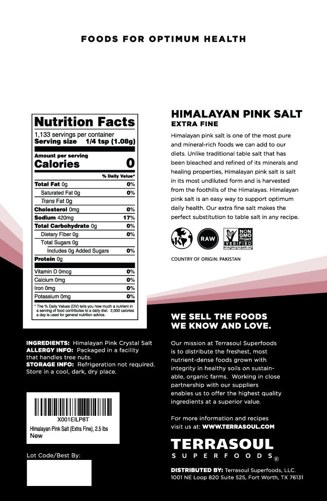 Terrasoul Himalayan Pink Salt crystal close-up reveals the pink hue and mineral richness.