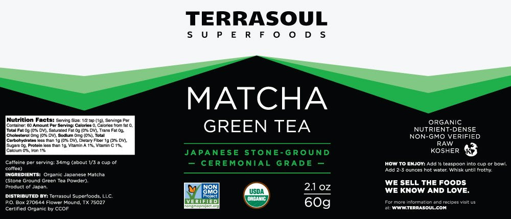 First-flush Terrasoul harvest matcha with smooth aroma and bright hue