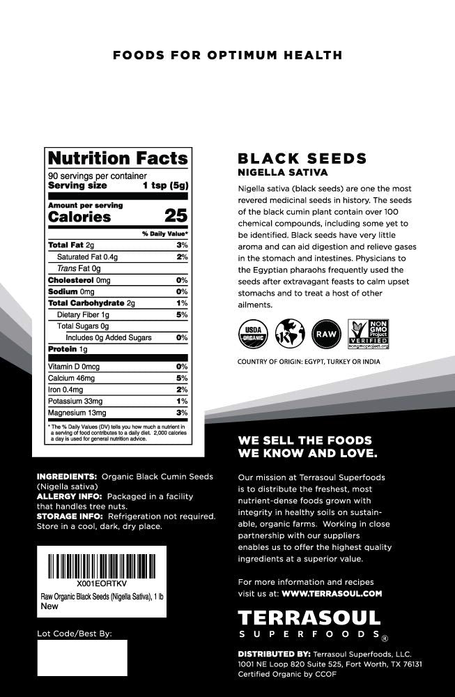 Terrasoul Black Cumin Seeds closeup showing glossy seeds and aroma