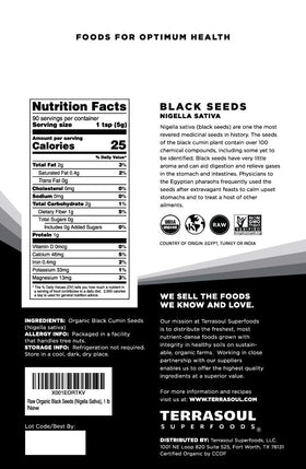 Terrasoul Black Cumin Seeds closeup showing glossy seeds and aroma