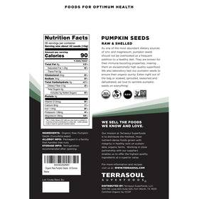 Terrasoul Organic Pumpkin Seeds salad-topper; adds crunch and nutty flavor.