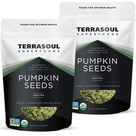 Terrasoul Organic Pumpkin Seeds in a 4 lb bag, fresh and versatile for snacks