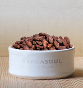 Peruvian Terrasoul cacao beans washed and sun-dried for rich flavor.