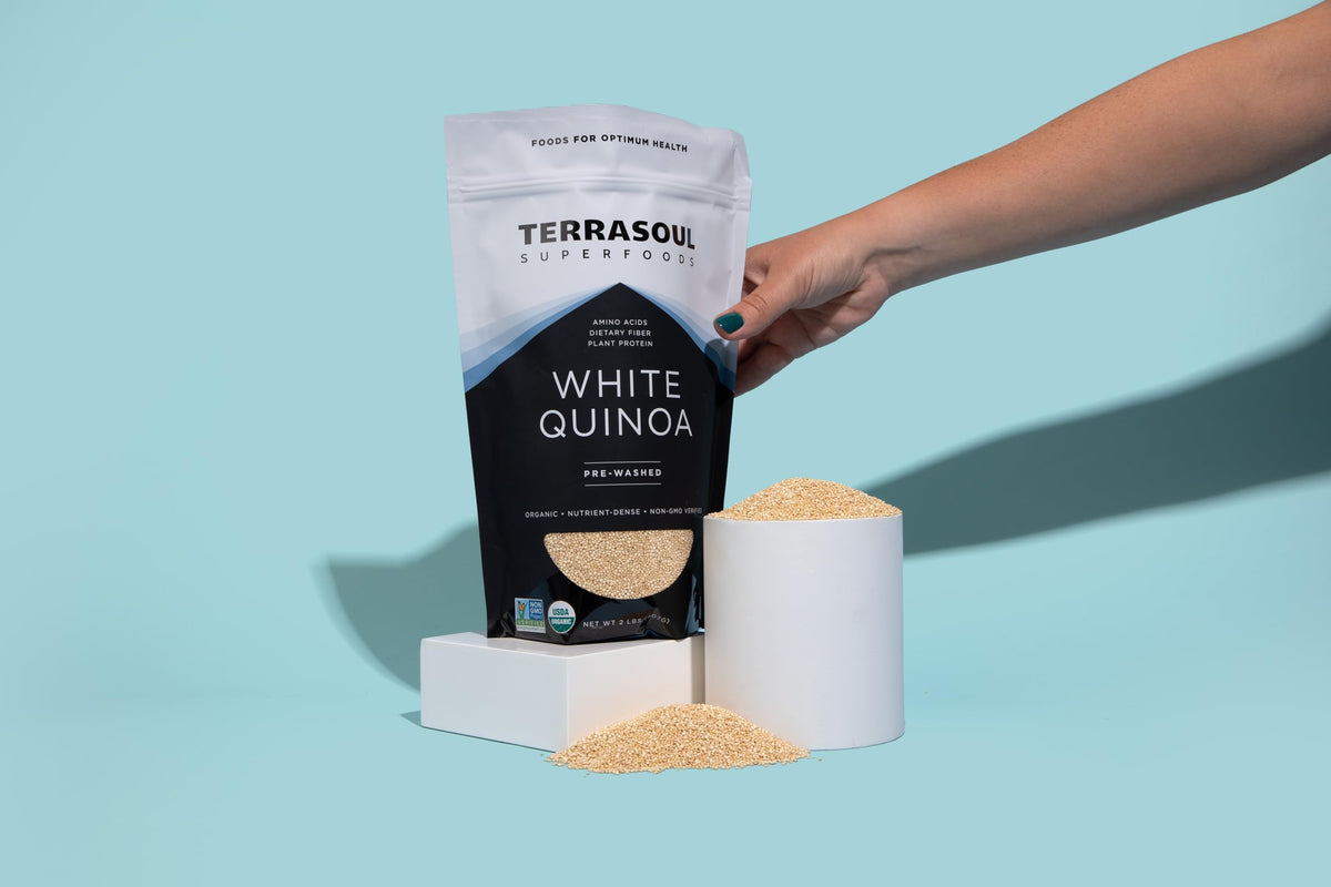 Terrasoul White Quinoa, fragrant and nutty aroma when cooked.