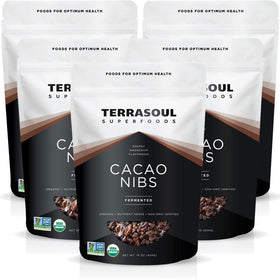 Terrasoul cacao nibs 5lb case showcases premium cacao for baking and snacking.