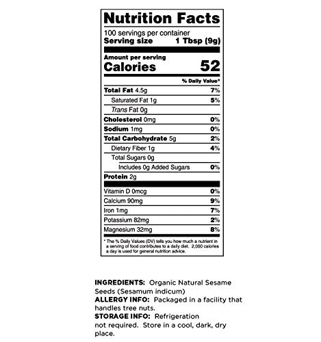 Terrasoul sesame seeds gluten-free label shot, quick sprinkle for finishing dishes.