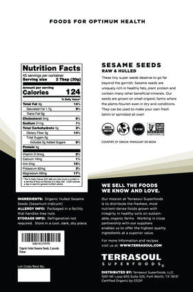 Terrasoul sesame seeds on a spoon showing nutty aroma for recipes.