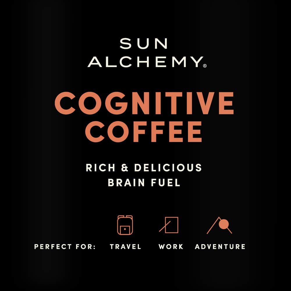 Terrasoul Sun Alchemy brewed coffee in a glass cup with aroma
