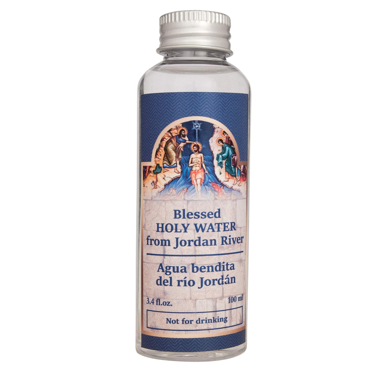 TerraSantaStore Pure Holy Water from Jordan River bottle ready for sacred rituals.