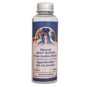 TerraSantaStore Pure Holy Water from Jordan River bottle ready for sacred rituals.