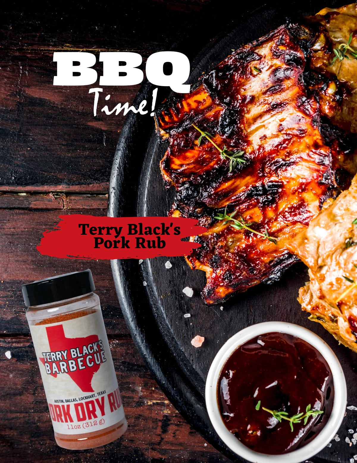 Terry Black's Dry Rub on pork chops creates a savory crust