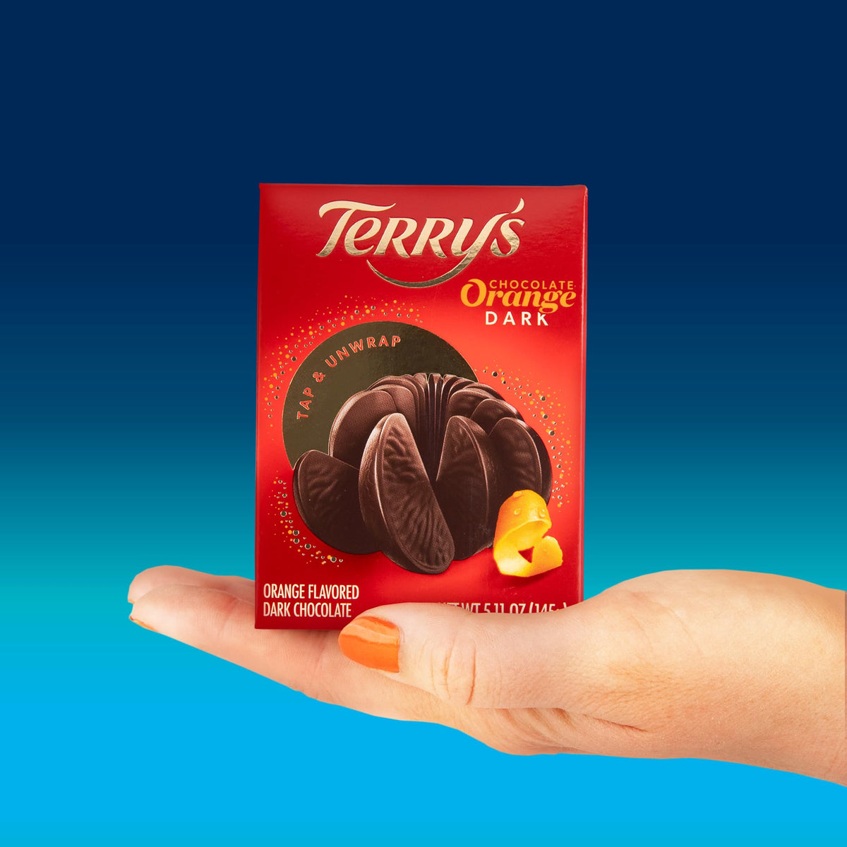 Terry's Chocolate Orange gift box display, ideal for gifting.