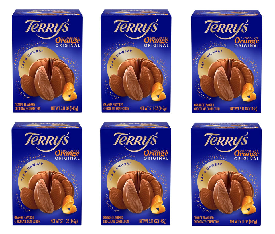 Terry's Milk Chocolate Oranges packaging varies, ideal for festive gifting.