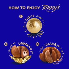 Terry's Milk Chocolate Oranges stocking-stuffer presentation for holiday gifting.