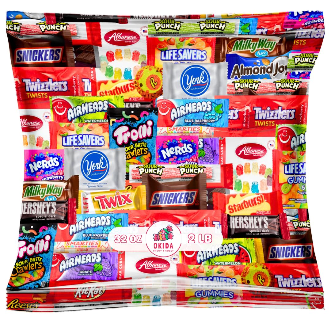 Tesel Assorted Candy & Chocolate Variety Pack, colorful assortment ideal for parties and gifting