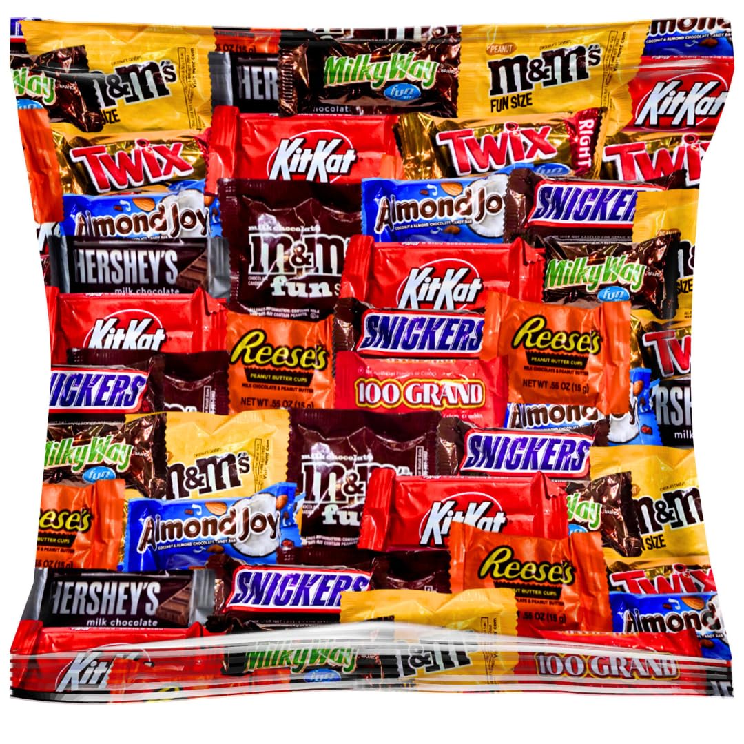 Tesel assorted fun-size chocolate mix bulk bag, ideal for parties and office snacks.