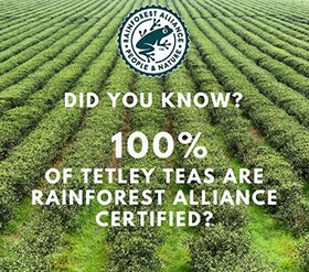 Hot cup ready for a cozy Tetley tea moment.