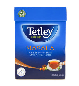 Tetley Masala tea bags in a 72-count pack, perfect for consistent mornings.