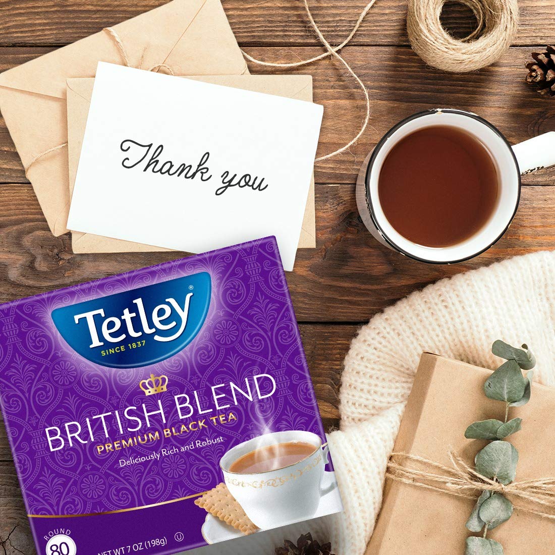 Tetley sustainability focused image with ethically sourced tea from farmers.