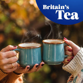 Tea bags steeping in a mug for a rich morning cup.