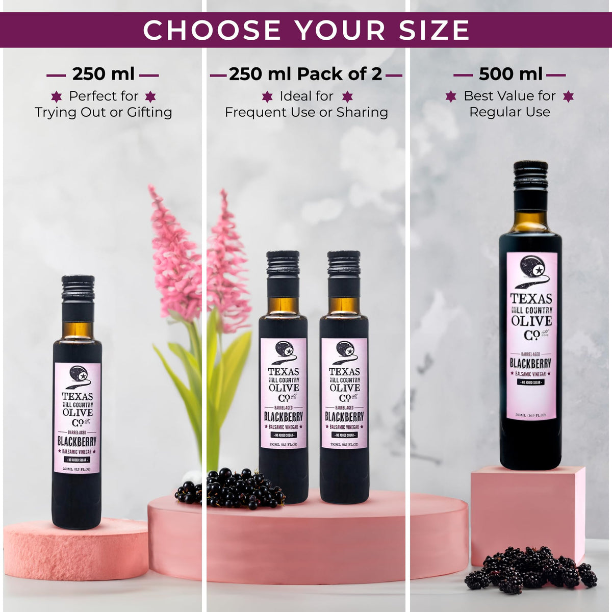 Texas Hill Country Olive Co. pear balsamic fruit dressing idea for salads