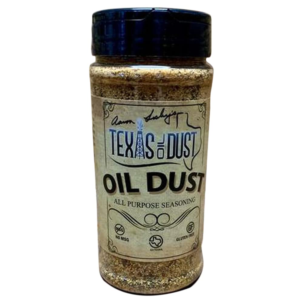 Texas Oil Dust all-purpose 357g bottle, close-up of pour spout for versatile home tasks