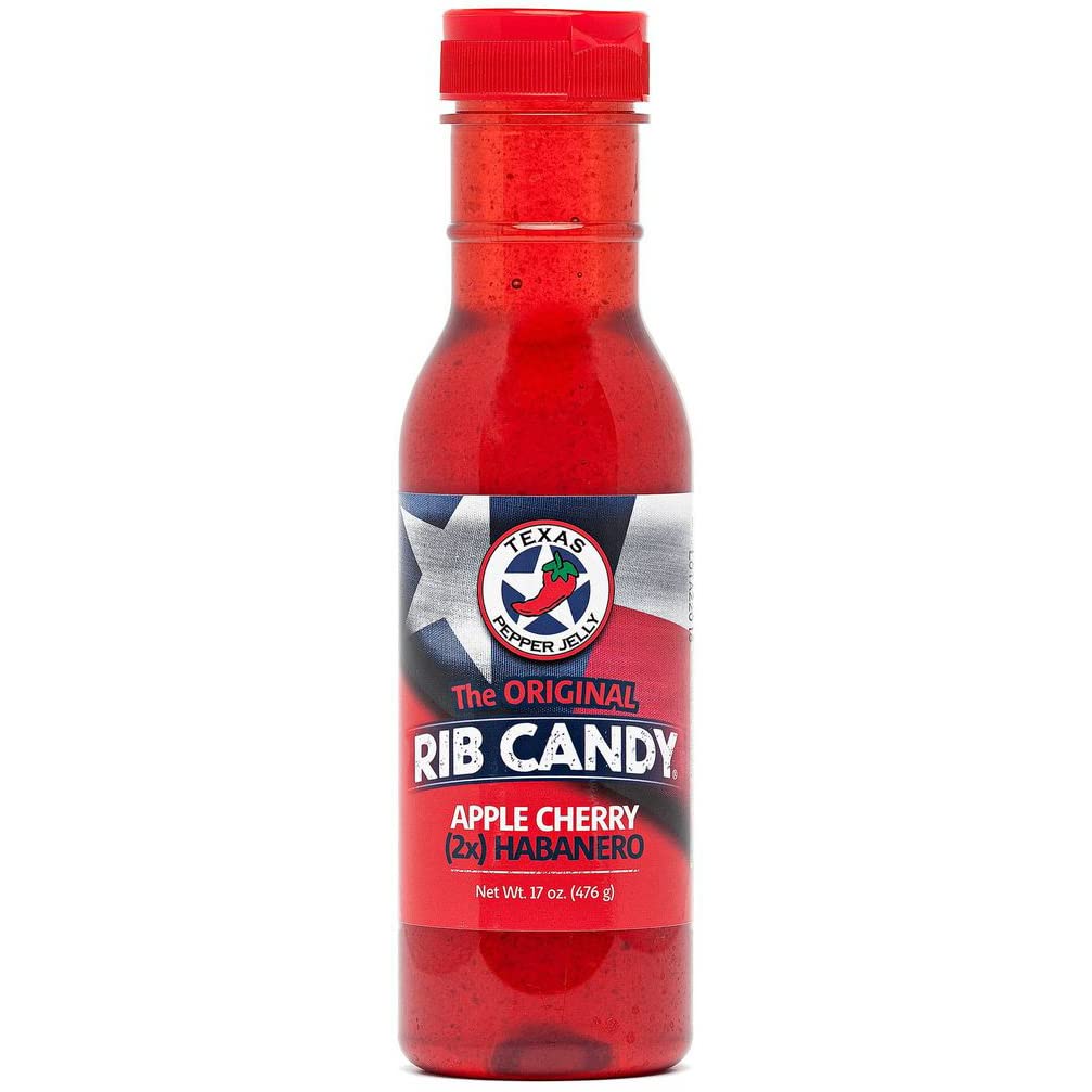 Texas Pepper Jelly Rib Candy Apple Cherry 2X Habanero bottle pour for grilling glaze and flavor