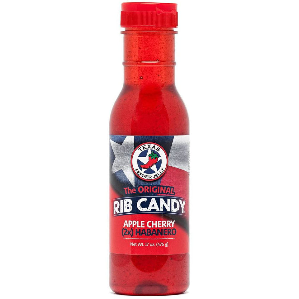 Texas Pepper Jelly Rib Candy Apple Cherry 2X Habanero bottle pour for grilling glaze and flavor