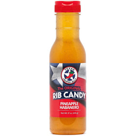 Texas Pepper Jelly Rib Candy Pineapple Habanero bottle pour highlights versatile glaze for grilling