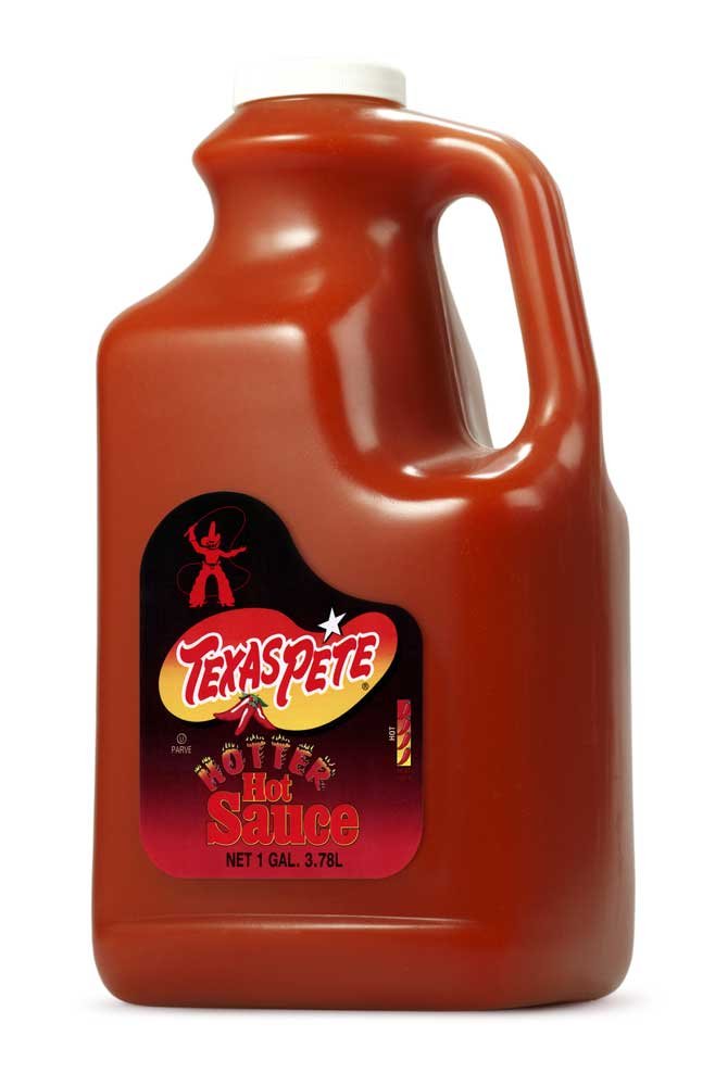 Texas Pete Hotter Hot Sauce 1 gallon bottle for bold everyday cooking