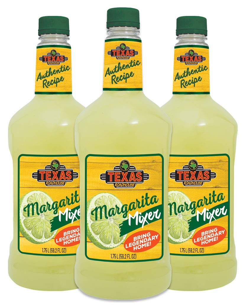Texas Roadhouse margarita mix 3-pack bottles ready for entertaining.