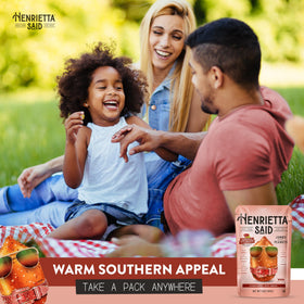 Henrietta Said wing-flavored peanuts variety-pack close-up—four flavors in one bold snack.