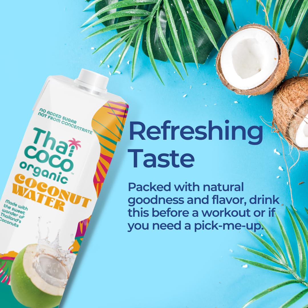 Thai Coco carton closeup label emphasizes USDA Organic certification and natural ingredients.