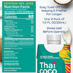 Thai Coco carton front with USDA Organic seal and clean label