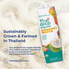 Thai Coco glass with ice showcases refreshing serve, perfect after workouts.