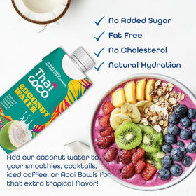 Thai Coco gym bag scene highlighting portable 12-pack hydration