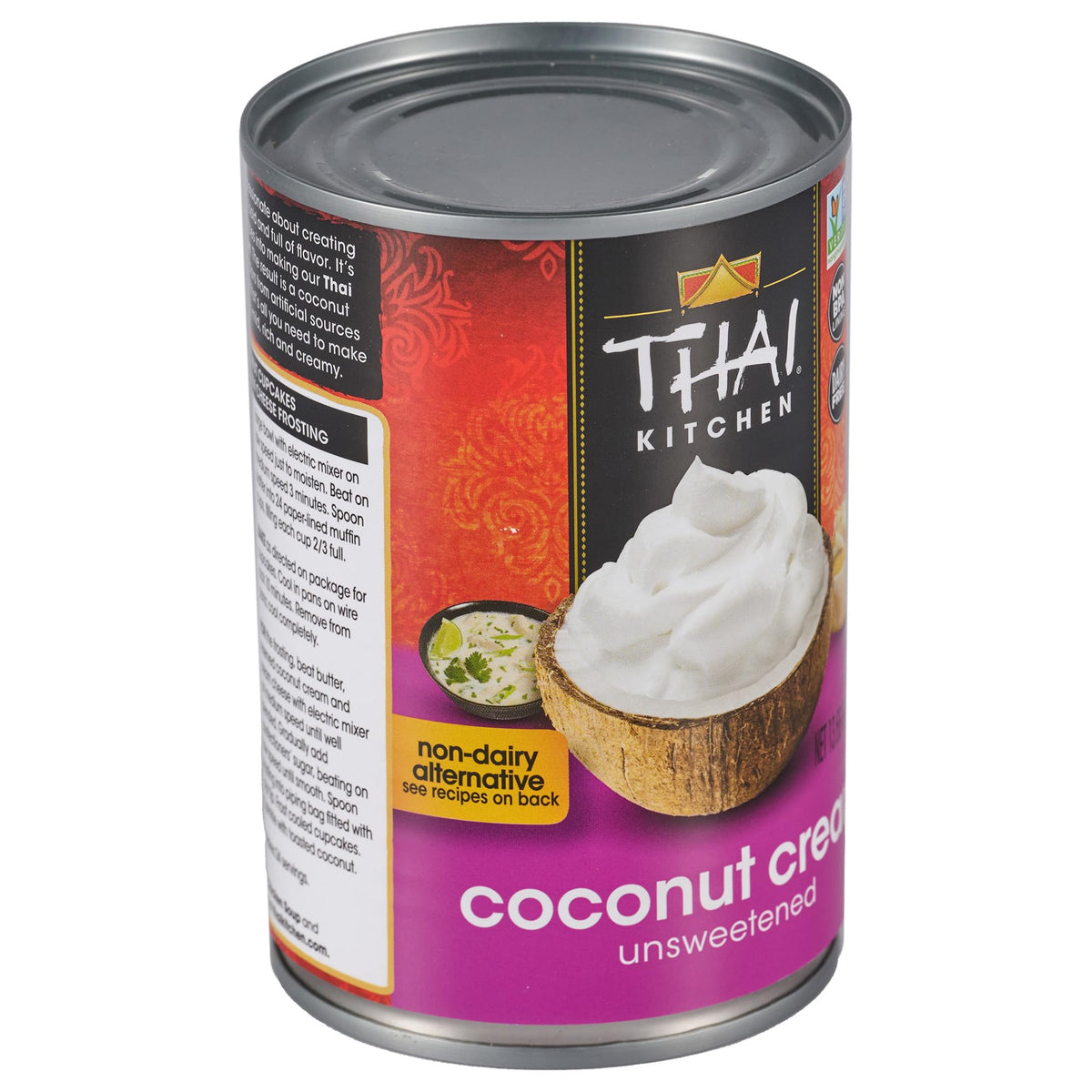 Thai Kitchen Coconut Cream pouring into curry for luxuriously rich sauce.