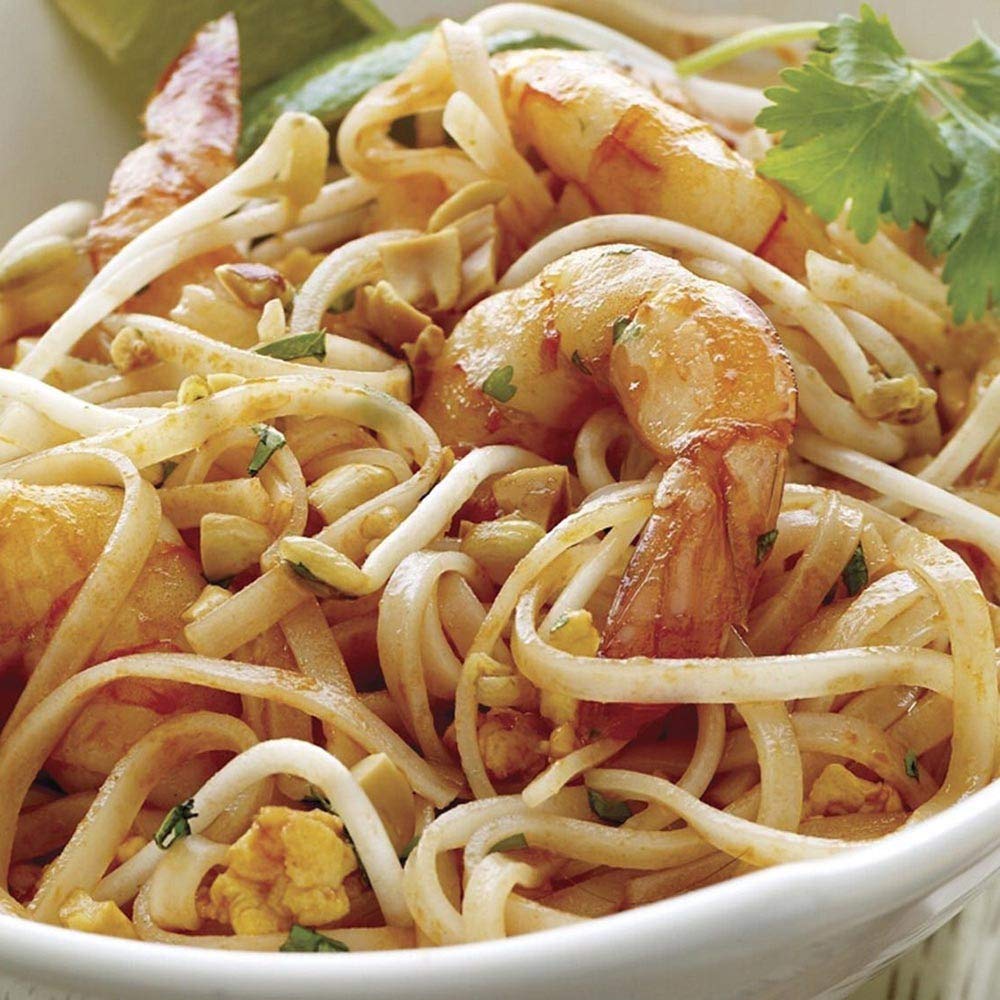 Thai Kitchen gluten free stir fry rice noodles ready-to-cook, versatile base for stir-fries.