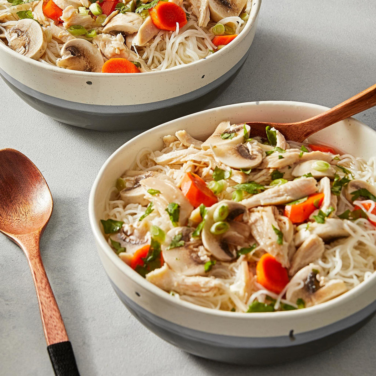 Thai Kitchen gluten free stir fry rice noodles steaming, hot and comforting.