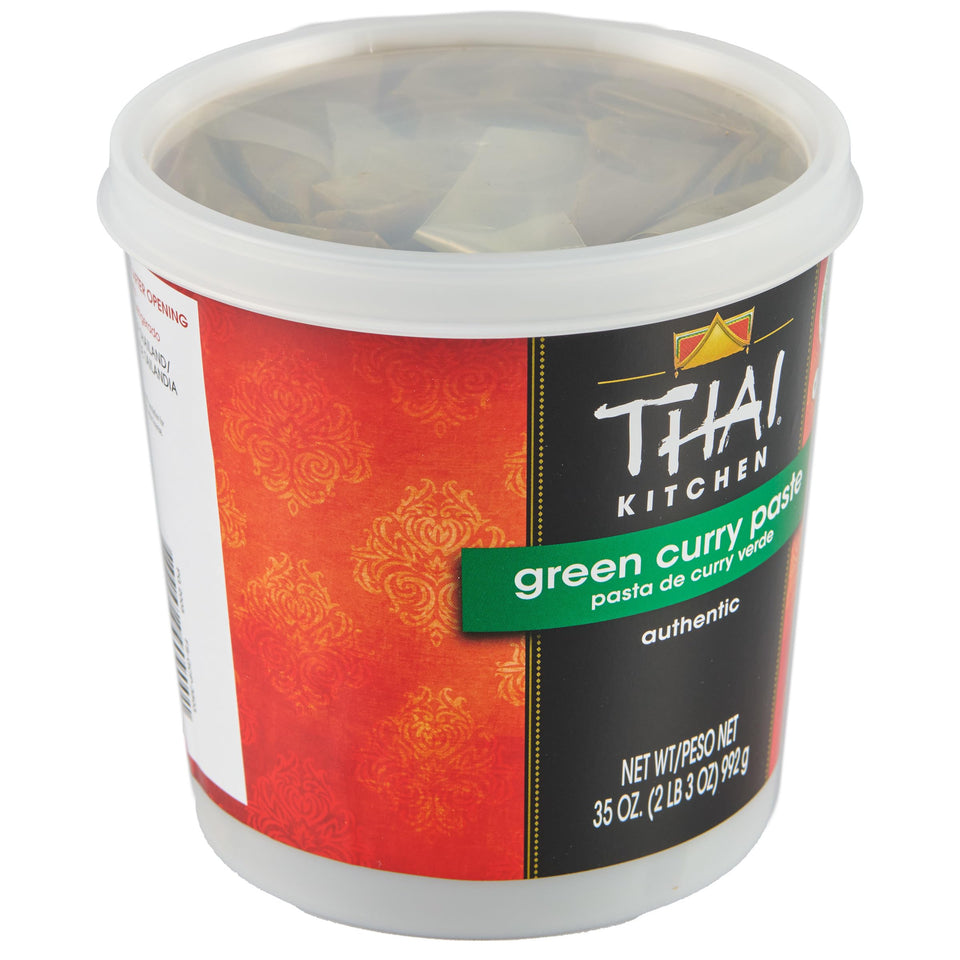 Thai Kitchen Green Curry Paste tub front showing bulk option for professional kitchens