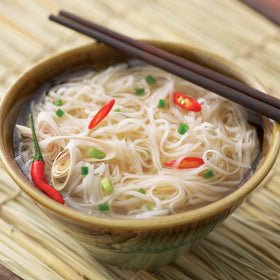 Thai Kitchen lime and garlic notes brighten the tangy soup.