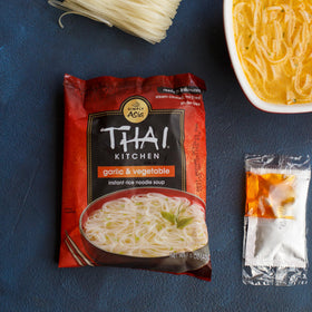 Thai Kitchen microwave-ready soup image illustrating a fast, convenient meal in minutes.